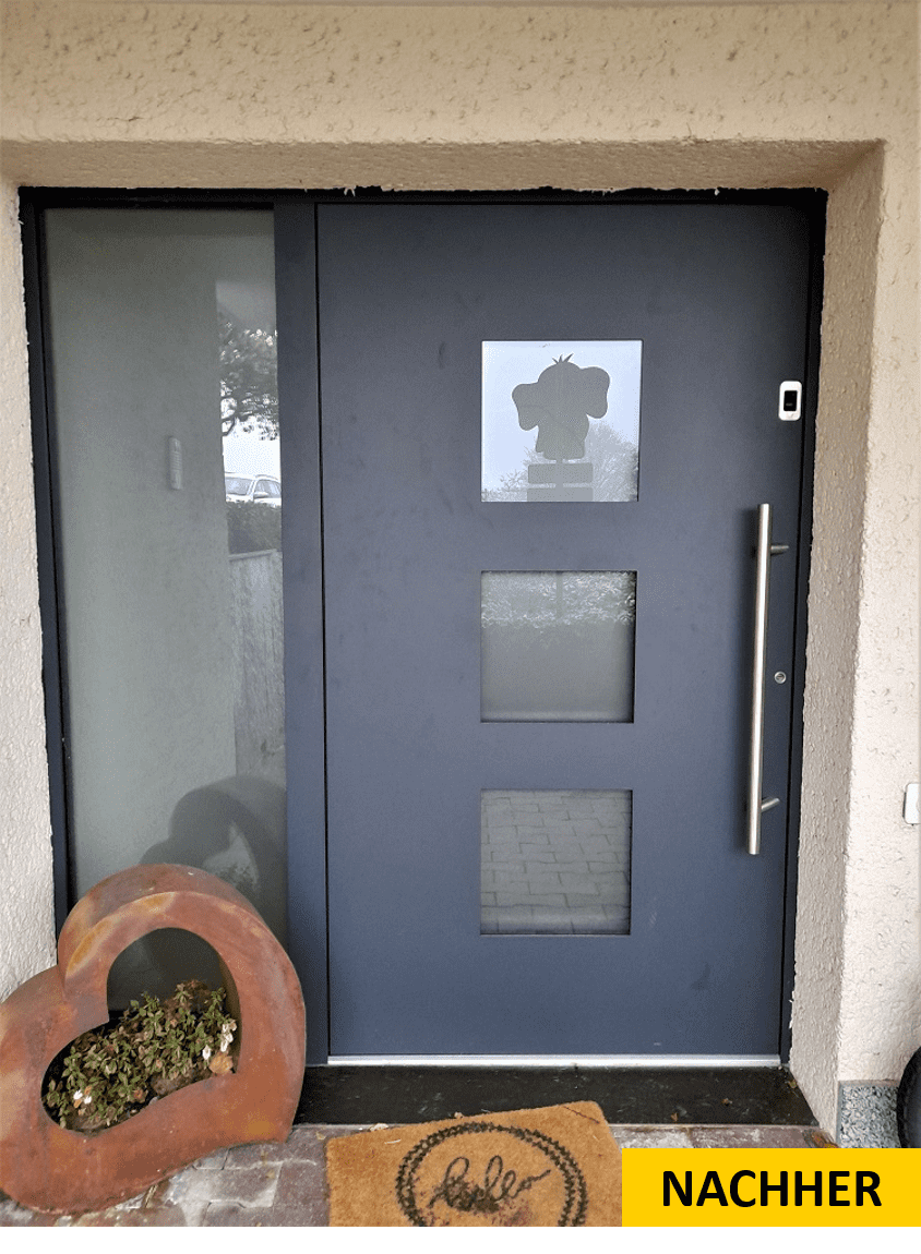 Alutür von Hasler Fenster in einem Haus - Nachher