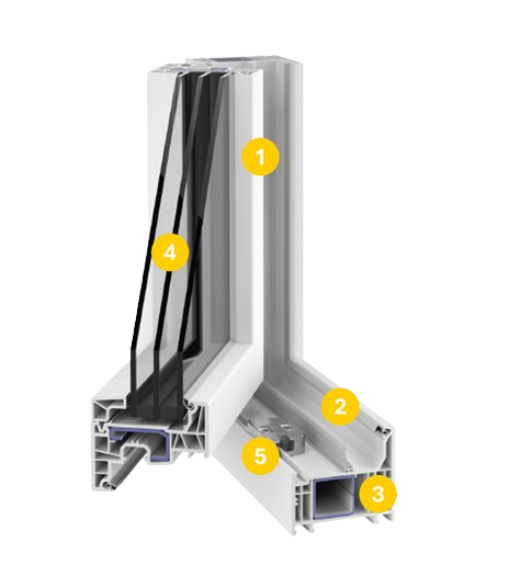 Kunststofffensterwinkel T81 Hasler Fenster mit detail
